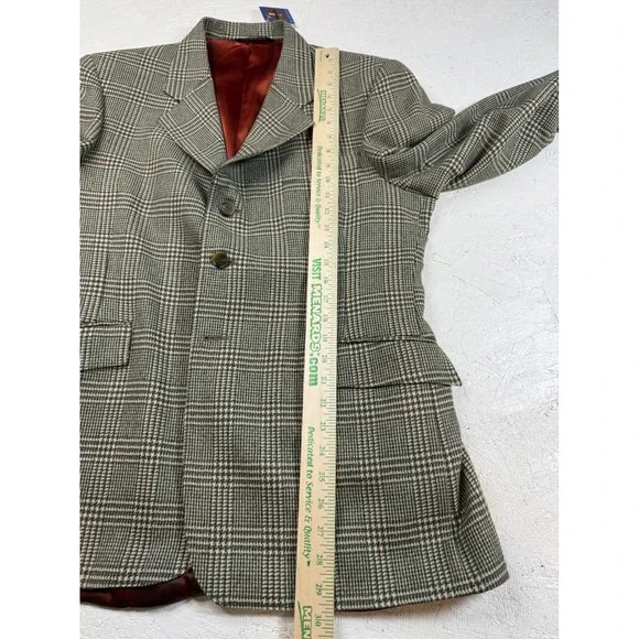 Vintage Wool Plaid Riding Blazer - Men's 42 Sport Coat‎ Made in Canada